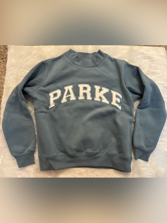 Parke Tops - PARKER Glacier Blue Mock neck Sweatshirt S/M NWT